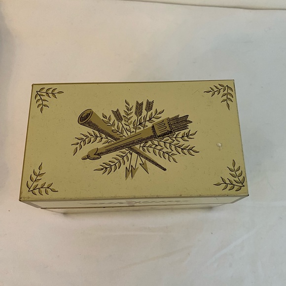 Metal Ohio Art Company Recipe Card Holder Box 1970s Rustic Farmhouse Vintage MCM - Picture 6 of 15